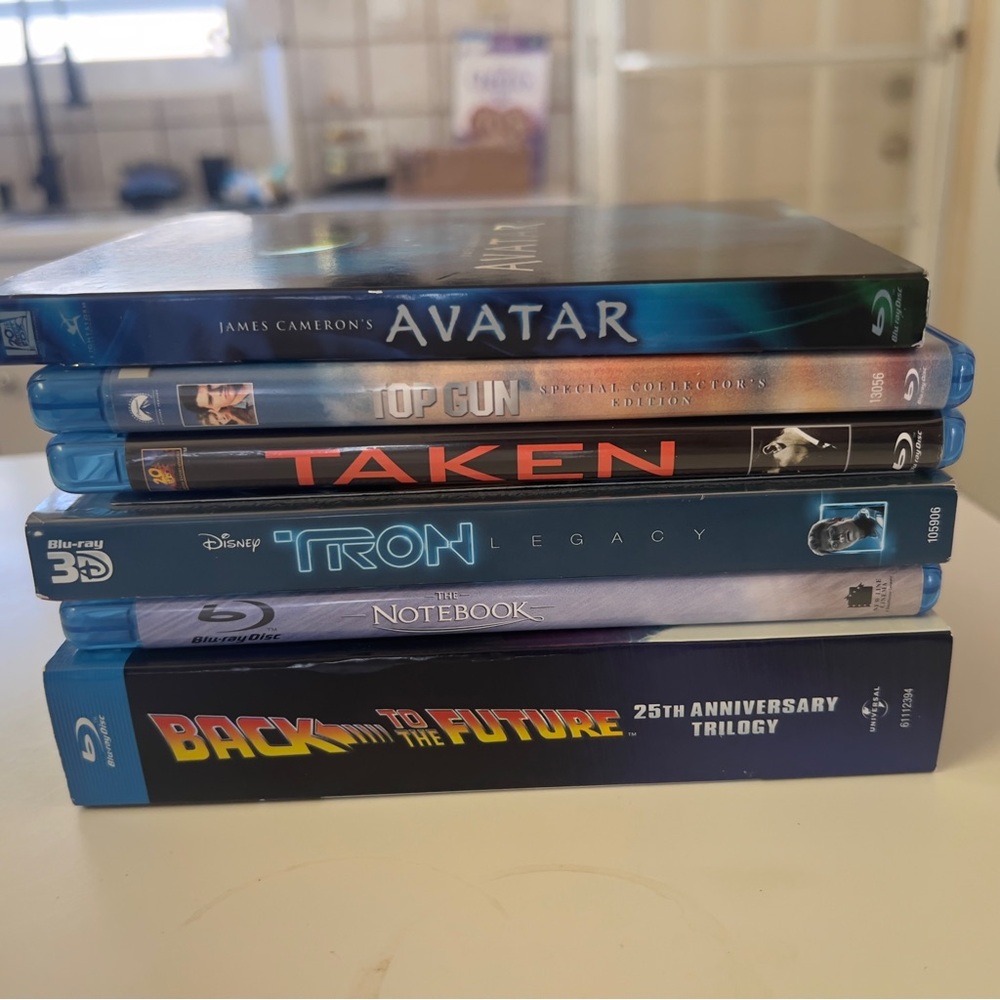 Blu-ray DVD set Back to the Future 1 2 3 Avatar Tron Top Gun Taken the Notebook